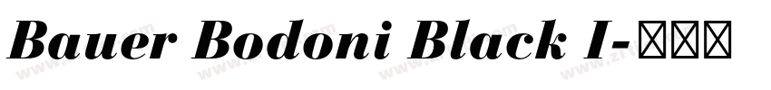 Bauer Bodoni Black I字体转换